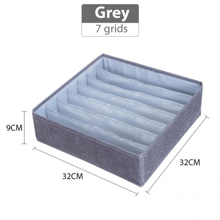 Органайзер для белья на 7 секций 32х32х9 см Grey (127719) - фото 2 Органайзер для белья на 7 секций 32х32х9 см Grey (127719) - фото 2