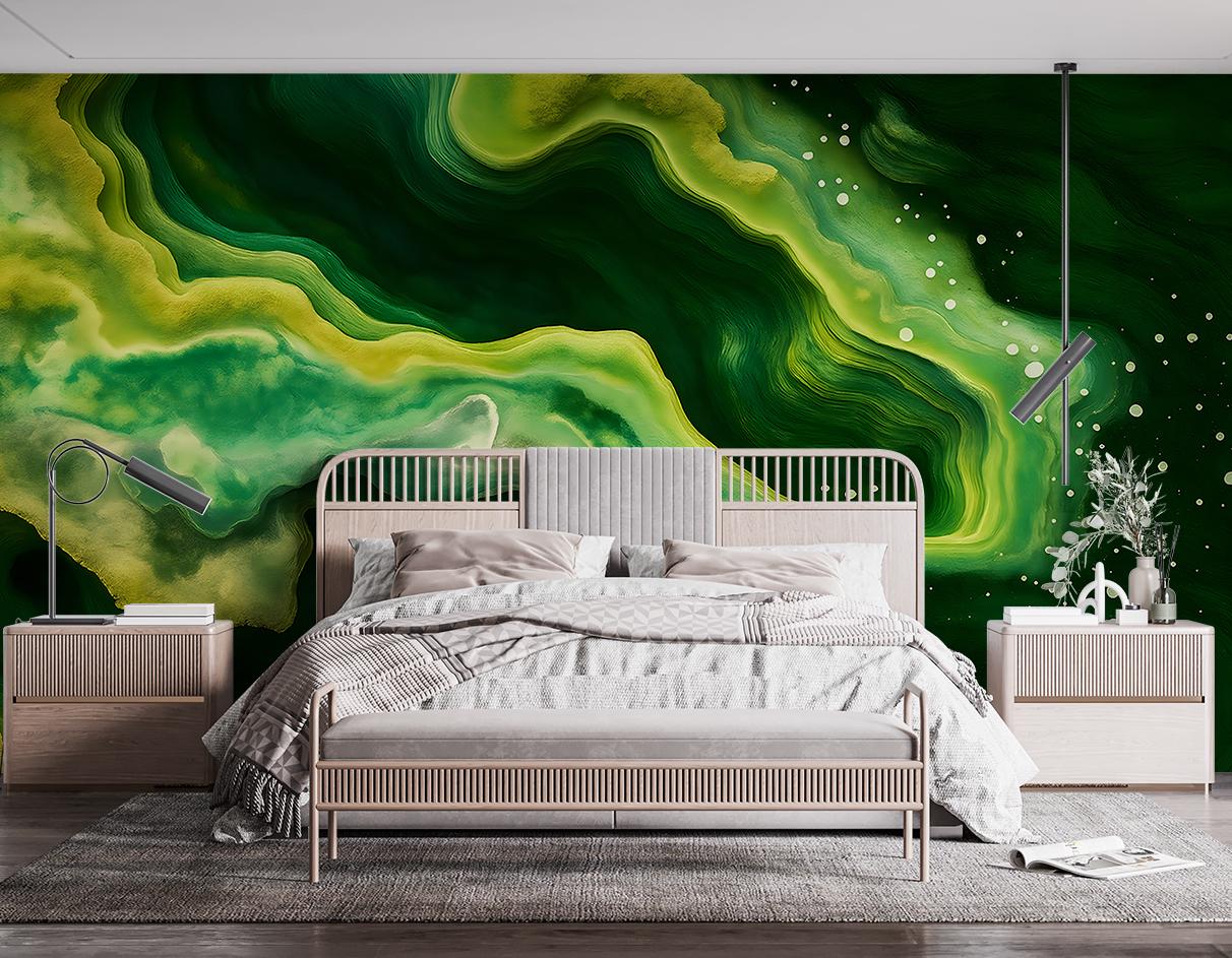 Фотообои флизелиновые Upstream Яркий зеленый цвет 120х180 см (S5WTR-036/2) - фото 2