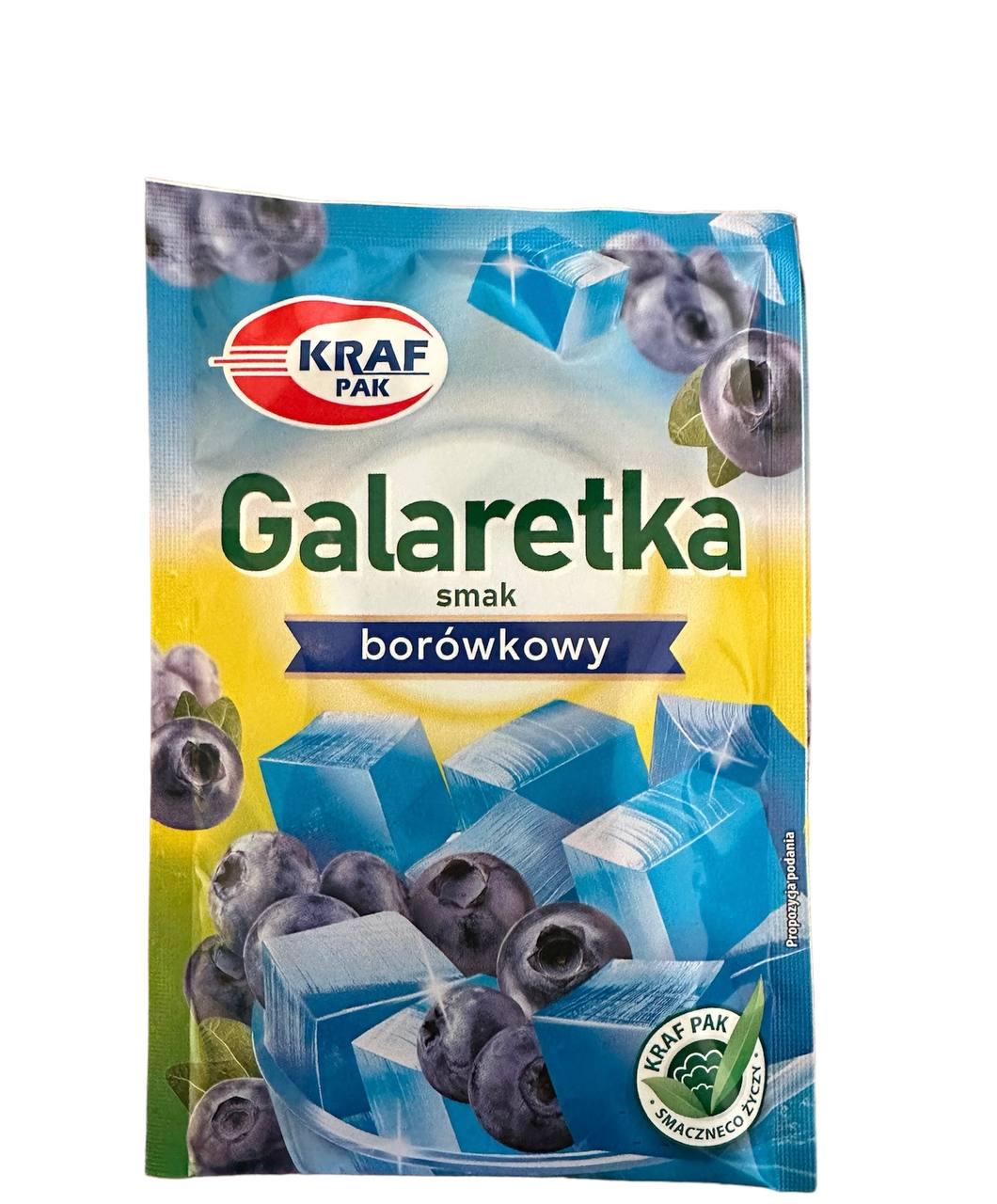 Желе со вкусом черники Kraf Pak 70 г 20 шт.