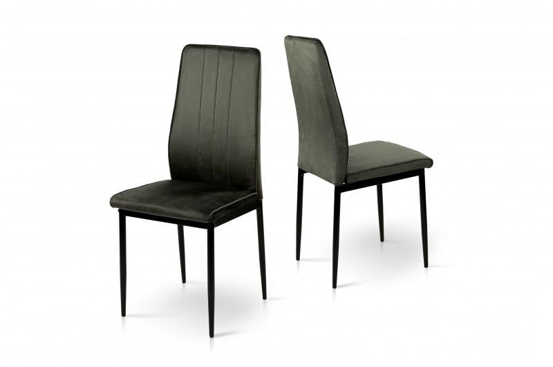 Кухонний стілець Мікс Меблі Rich велюр Графітовий/Чорний - фото 2