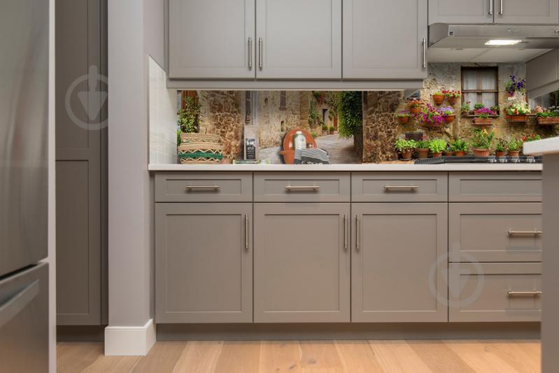 Скинали на кухню Zatarga «Прованс Горшочки с цветами» 600х3000 мм виниловая 3Д наклейка кухонный фартук Z180305/2