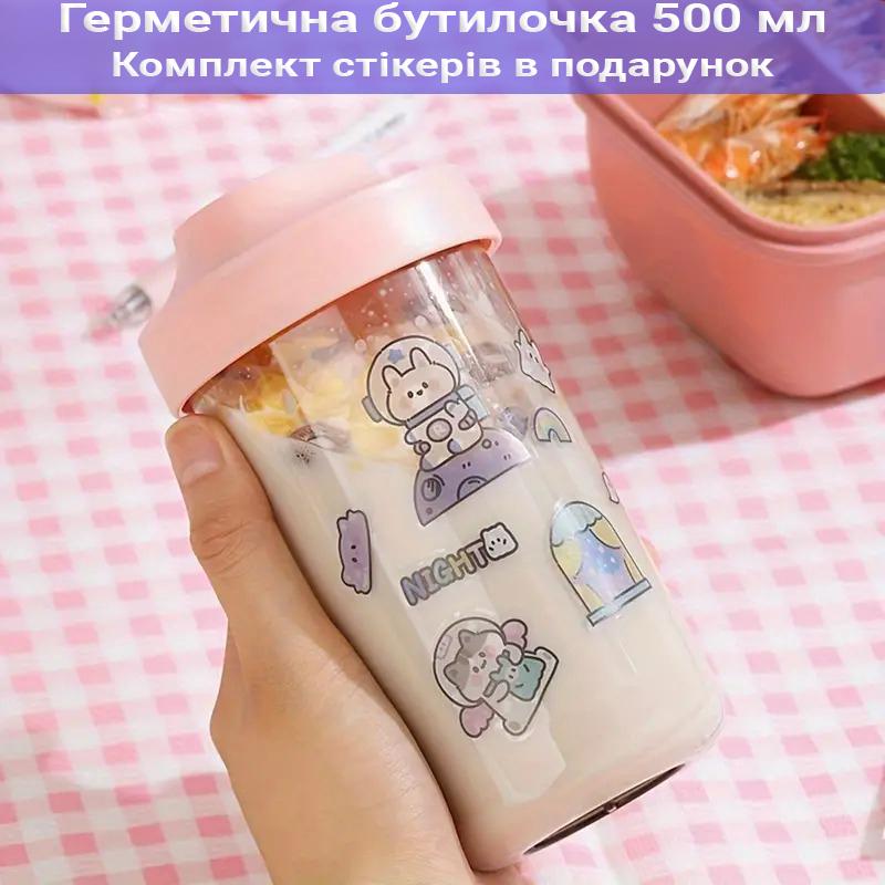 Набор ланч-бокс и бутылка для воды Star 1,1/0,5 л Зеленый (406784) - фото 7