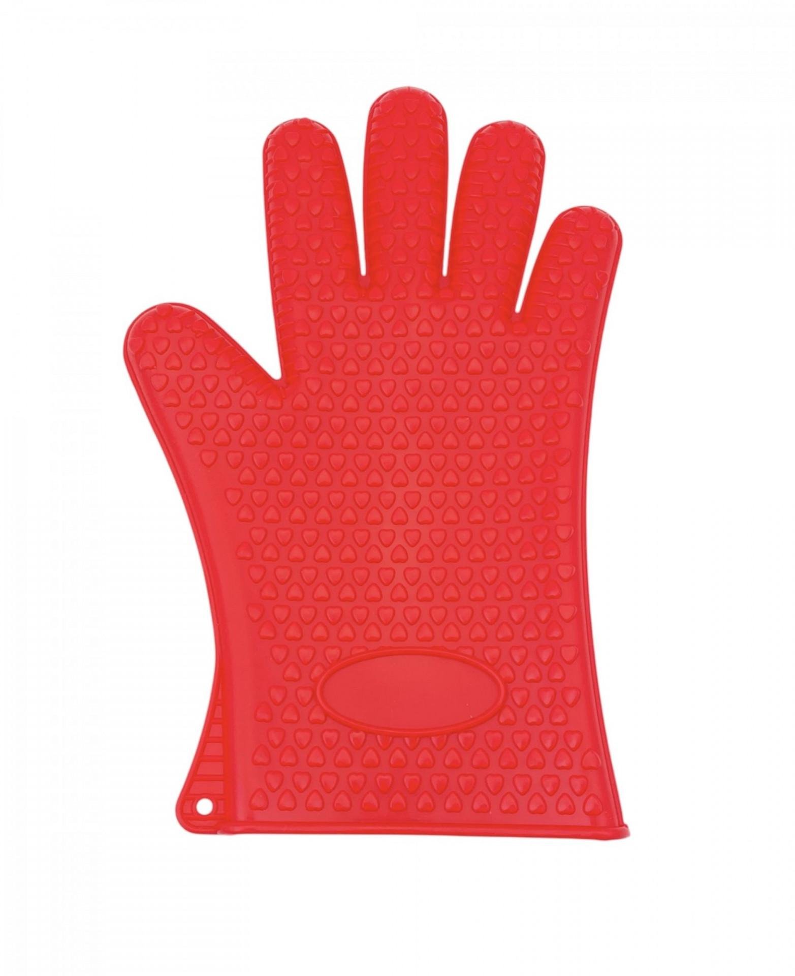 Перчатка кухонная One Chef для горячего силиконовая 27 см Красный