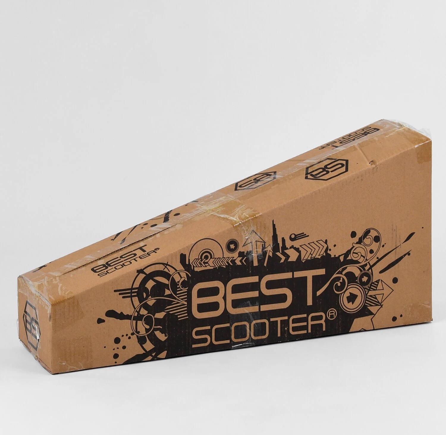 Дитячий самокат Best Scooter A 25780 MAXI 4 PU колеса з підсвічуванням Чорний (A 25780) - фото 2