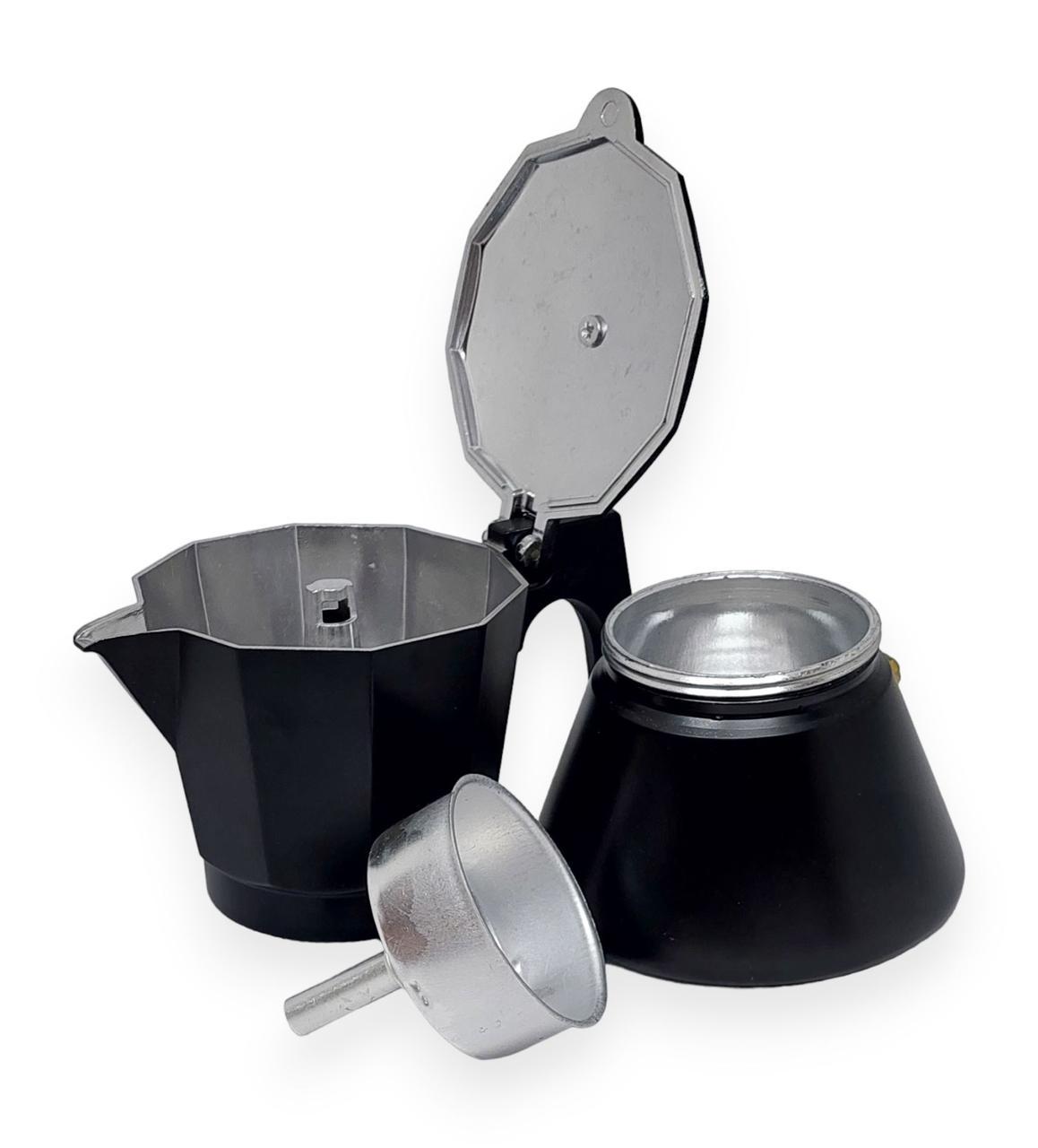 Гейзерная кофеварка A-Plus AP-2091 алюминиевая с покрытием на 6 чашек 300 мл Черный (204285) - фото 3 Гейзерная кофеварка A-Plus AP-2091 алюминиевая с покрытием на 6 чашек 300 мл Черный (204285) - фото 3