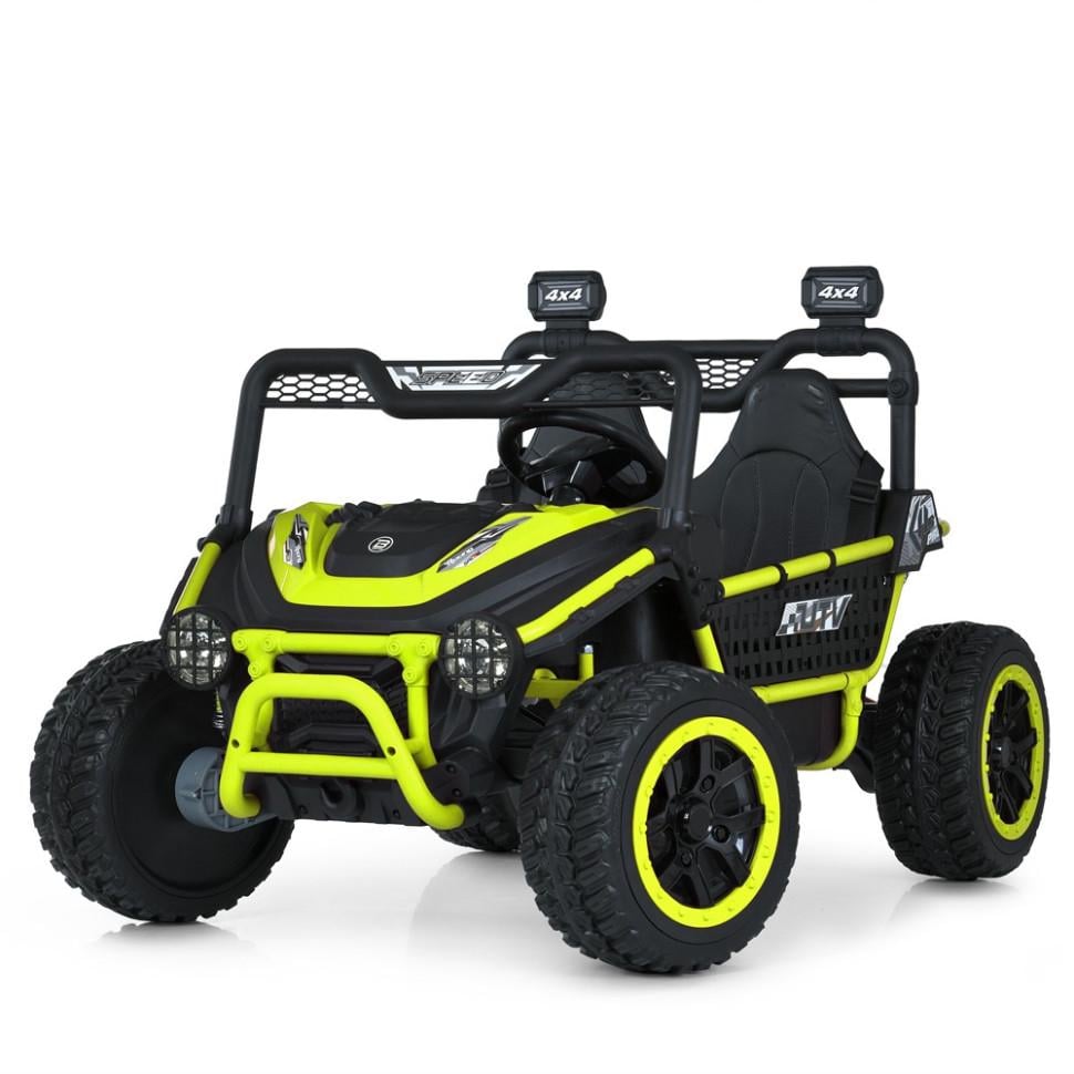 Детский электромобиль Джип Bambi 24V до 30 кг с пультом Салатовый (DE-169-E-705)