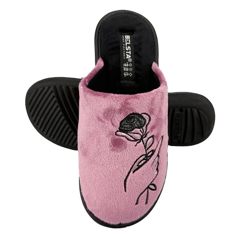 Комнатные тапочки женские велюровые 89-4-4p. 41 26,5 см Фиолетовый