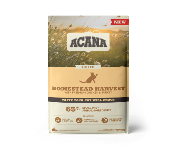 Корм сухий Acana Homestead Harvest з куркою індичкою та качкою для котів 4,5 кг Корм сухий Acana Homestead Harvest з куркою індичкою та качкою для котів 4,5 кг