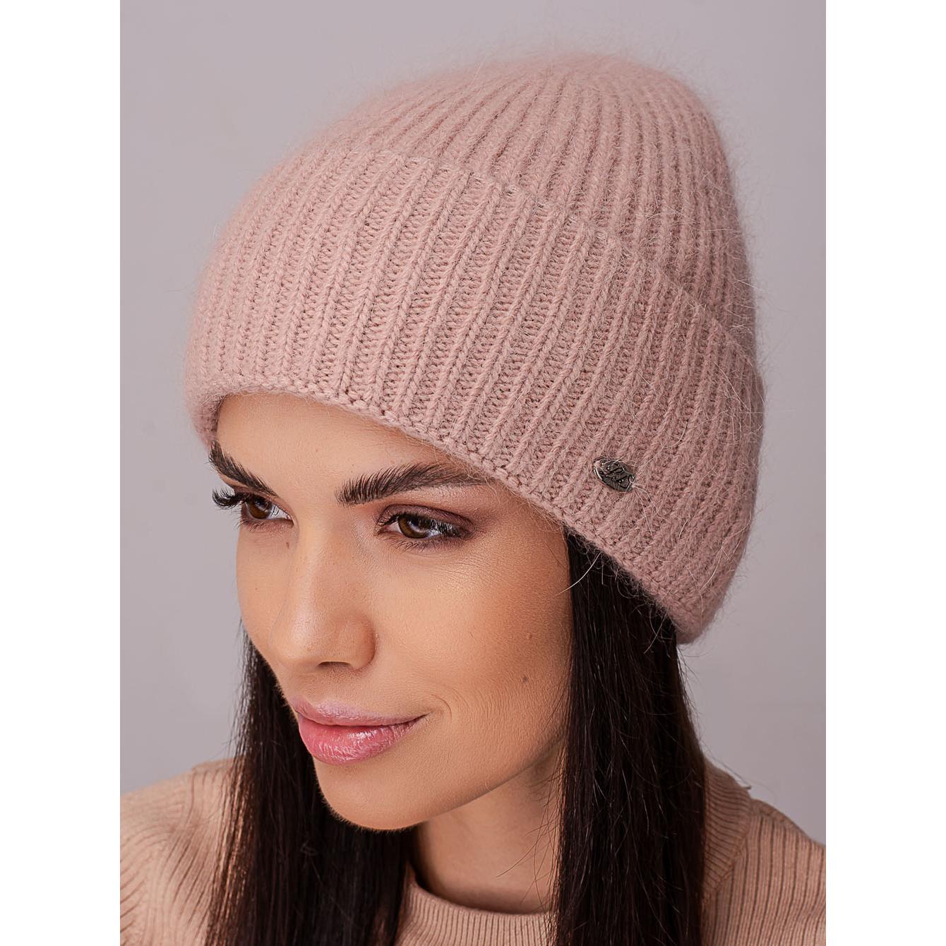 Шапка ангоровая Leks ТРЮФЕЛЬ в рубчик с отворотом утепленная флисом one size антик (205116) - фото 1 Шапка ангоровая Leks ТРЮФЕЛЬ в рубчик с отворотом утепленная флисом one size антик (205116) - фото 1