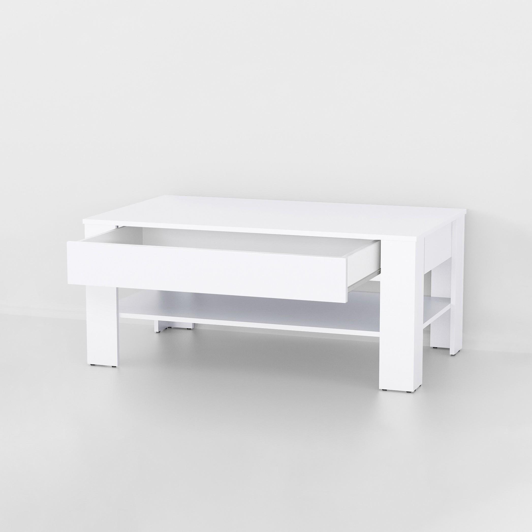 Журнальний стіл зі шухлядою S-5 1000х650х480 мм Білий - фото 4 Журнальний стіл зі шухлядою S-5 1000х650х480 мм Білий - фото 4