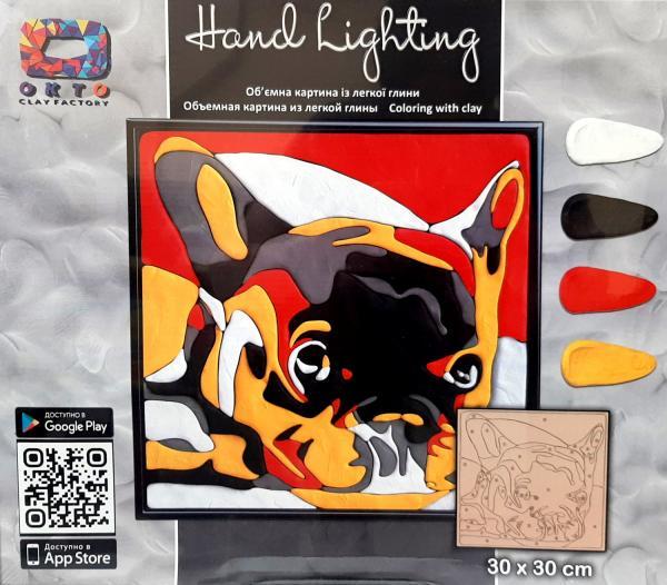 Картина из легкого пластилина Moon Light Clay mini Мопс в коробке 35х40х6 см OKTO (70081-001)