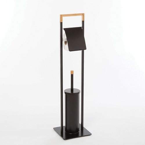 Тримач туалетного паперу Spirella CHIC з щіткою 74,5 см Чорний (40.07651)