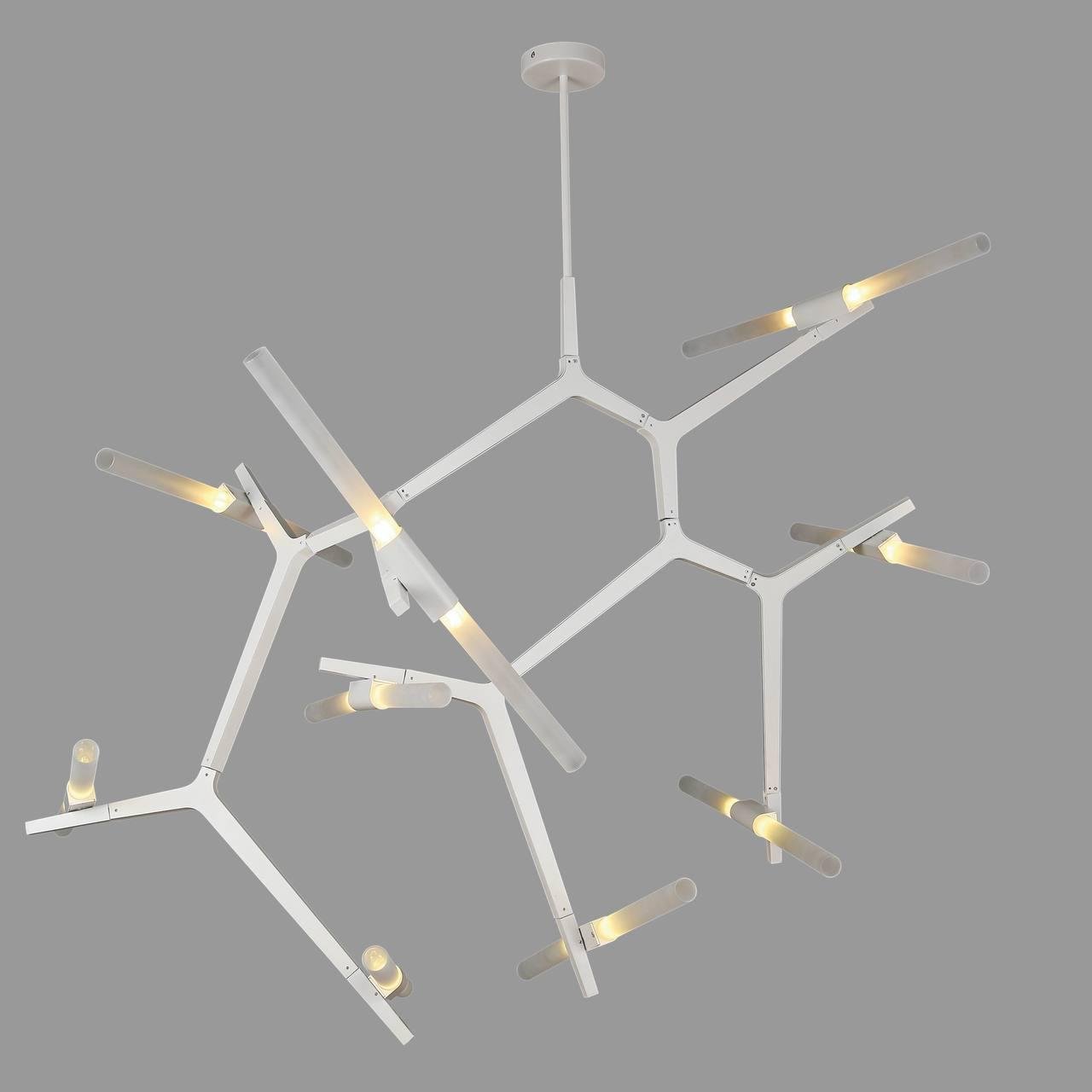 Люстра сучасна на 18 ламп Bulb Білий (56-LPR189-18 WH)