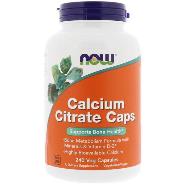 Микроэлемент Кальций NOW Foods Calcium Citrate 240 вег. капс. (000002866)