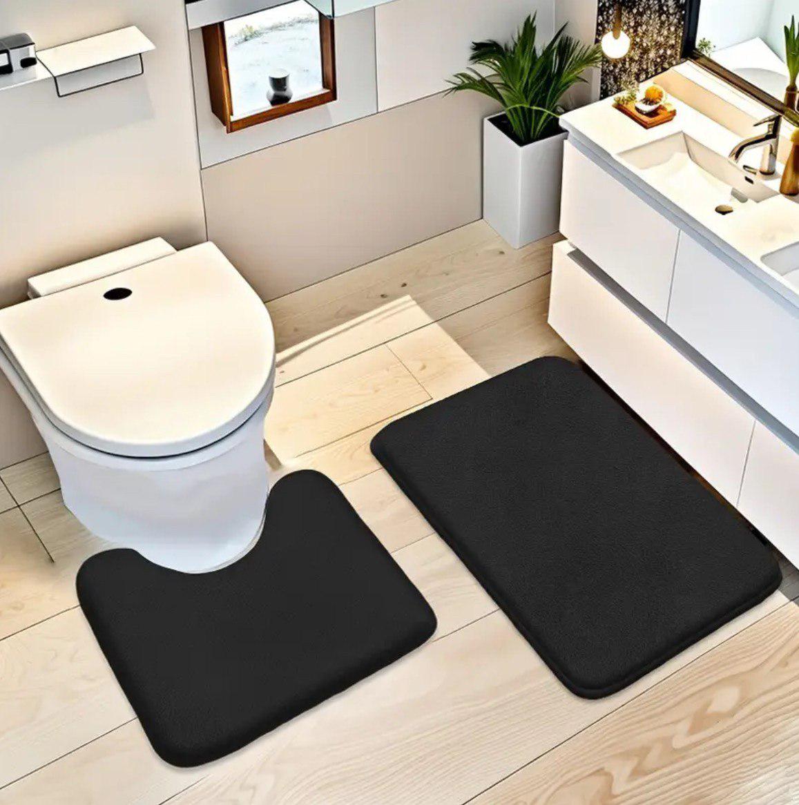 Набор ковриков в туалет и ванную Smooth Premium Memory Foam 2в1 60х40/60х50 см с вырезом под туалет Черный (NKSmallSmooth0005) Набор ковриков в туалет и ванную Smooth Premium Memory Foam 2в1 60х40/60х50 см с вырезом под туалет Черный (NKSmallSmooth0005)