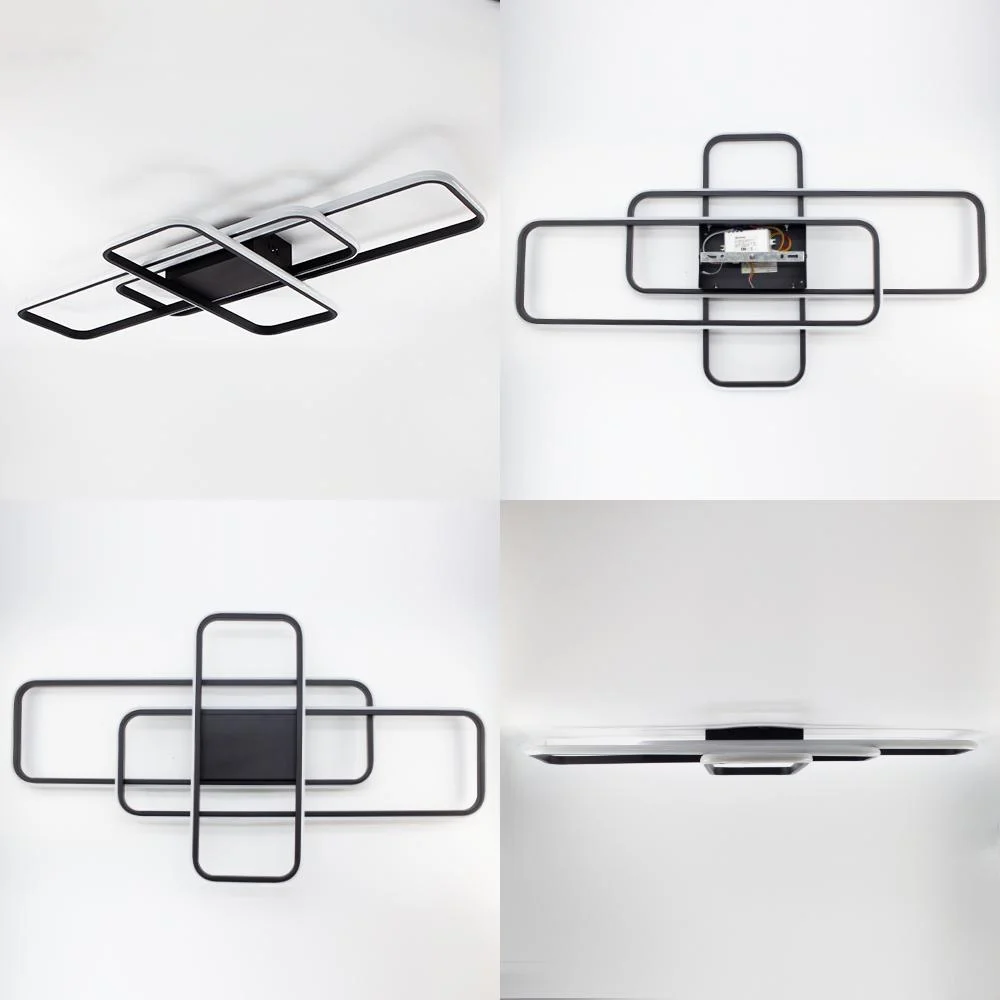 Люстра светодиодная ESLLSE SVEN 3SQ с пультом 105 Вт 908x508x80 мм Черно-белый (10570) - фото 8 Люстра светодиодная ESLLSE SVEN 3SQ с пультом 105 Вт 908x508x80 мм Черно-белый (10570) - фото 8