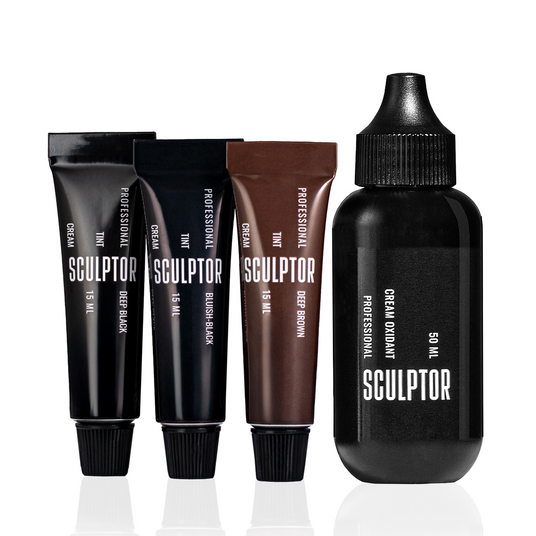 Набор красок для ресниц EYELASH TINT SCULPTOR с окислителем 1,8% (011124)