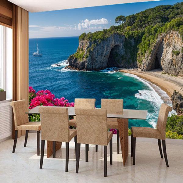 Фотошпалери флізелінові Море і скала 100х100 см (660)