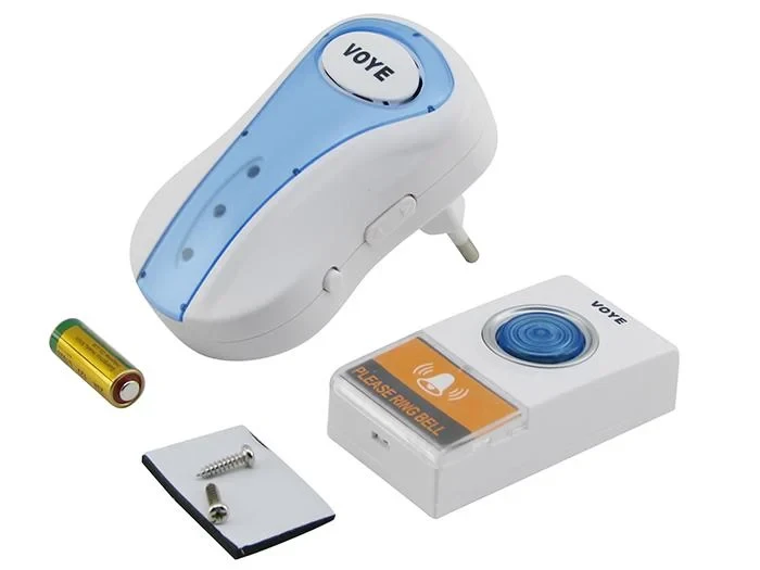 Звонок дверной музыкальный Voye V008A 38 мелодий 220 V и кнопка на батарейку Белый - фото 5