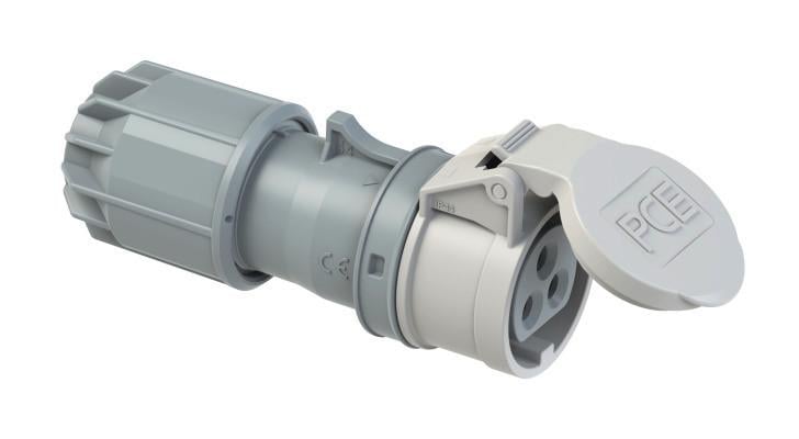 Силова розетка кабельна PCE 2P+E IP44 16A 420V (283-12v)