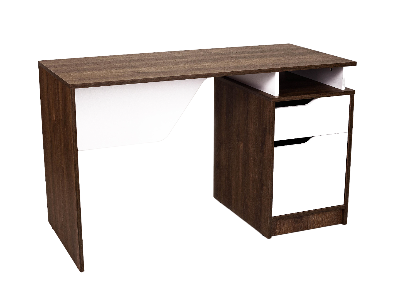 Cтол письменный Intarsio Nord 2R дуб экспрессив Бронзовый/Белый бриллиант (11671571) - фото 2 Cтол письменный Intarsio Nord 2R дуб экспрессив Бронзовый/Белый бриллиант (11671571) - фото 2