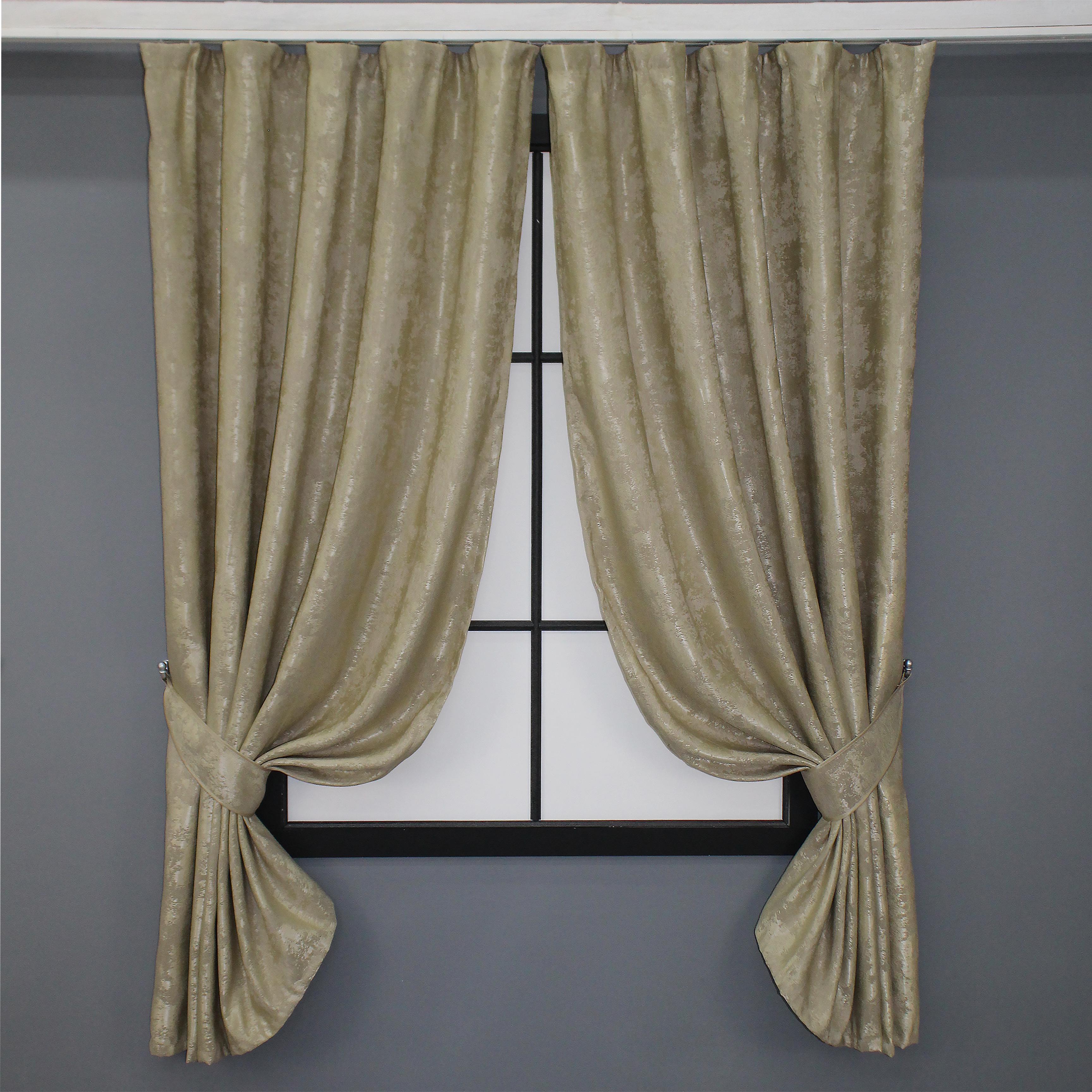 Комплект штор VR-Textil Sultan XO №1284ш жаккард 130х170 см 2 шт. Золотистый (35-0087)