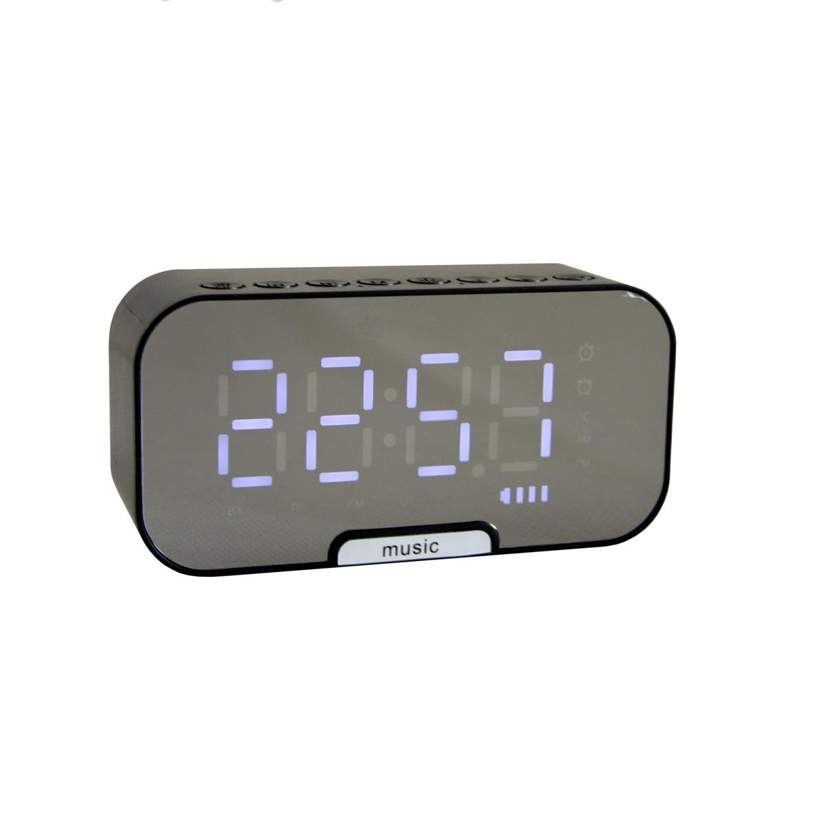 Годинник настільний з будильником Clock Digital Speaker Q5 BT Black (1010530)