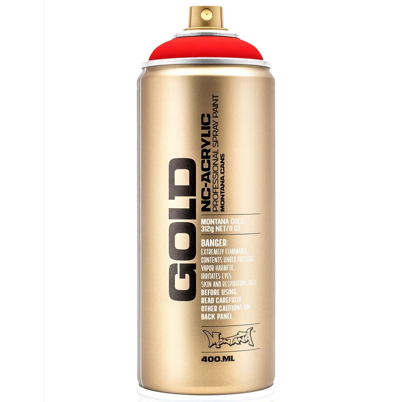 Краска акриловая флуоресцентная Montana Gold Fluorescent 400 мл аэрозоль F3000 Fire Red