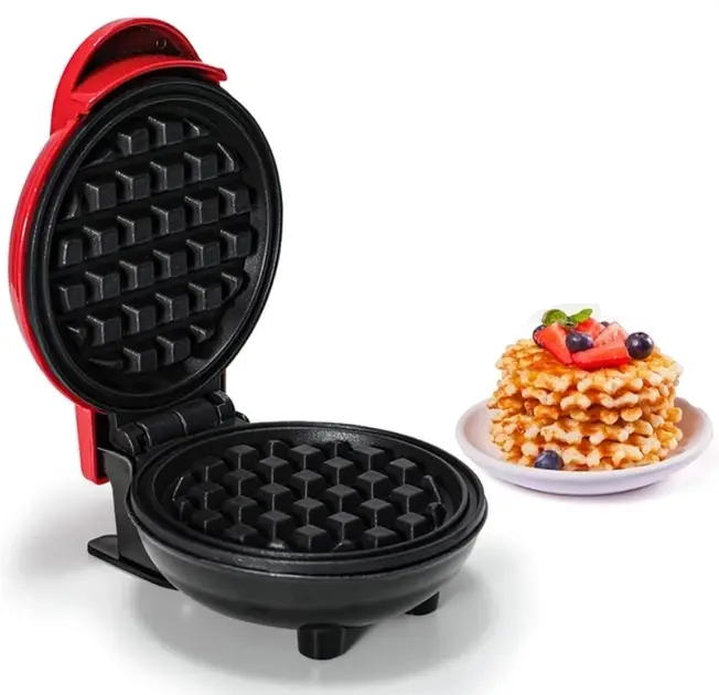 Мини-вафельница электрическая Waffle Maker XL-287 с антипригарным покрытием Красный (2043)