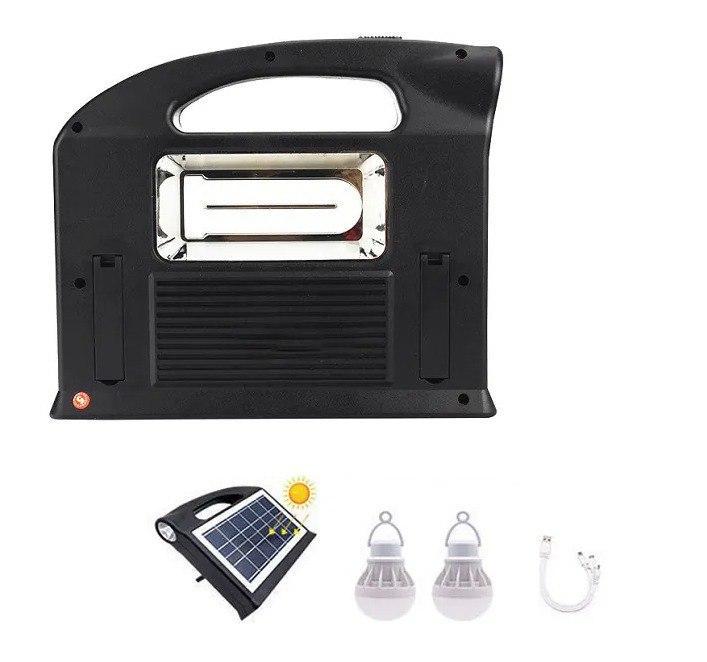 Ліхтар LED CcLamp CL-13 із сонячною панеллю та функцією повербанку та 2 лампочками Чорний - фото 2 Ліхтар LED CcLamp CL-13 із сонячною панеллю та функцією повербанку та 2 лампочками Чорний - фото 2