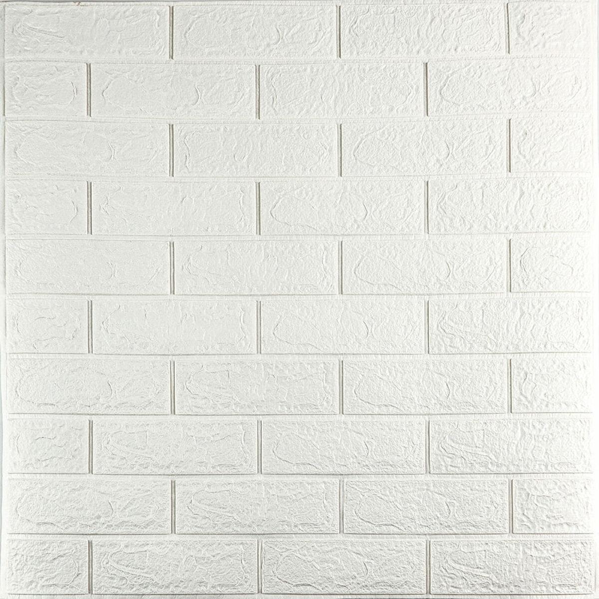 Панель самоклеюча у формі цегли 001-3 700х770х3 мм Білий SW-00000174 - фото 1 Панель самоклеюча у формі цегли 001-3 700х770х3 мм Білий SW-00000174 - фото 1