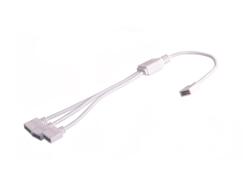 Разветвитель для LED лент RGB с коннекторами 4pin 1 + 3 шт. Белый (4074)