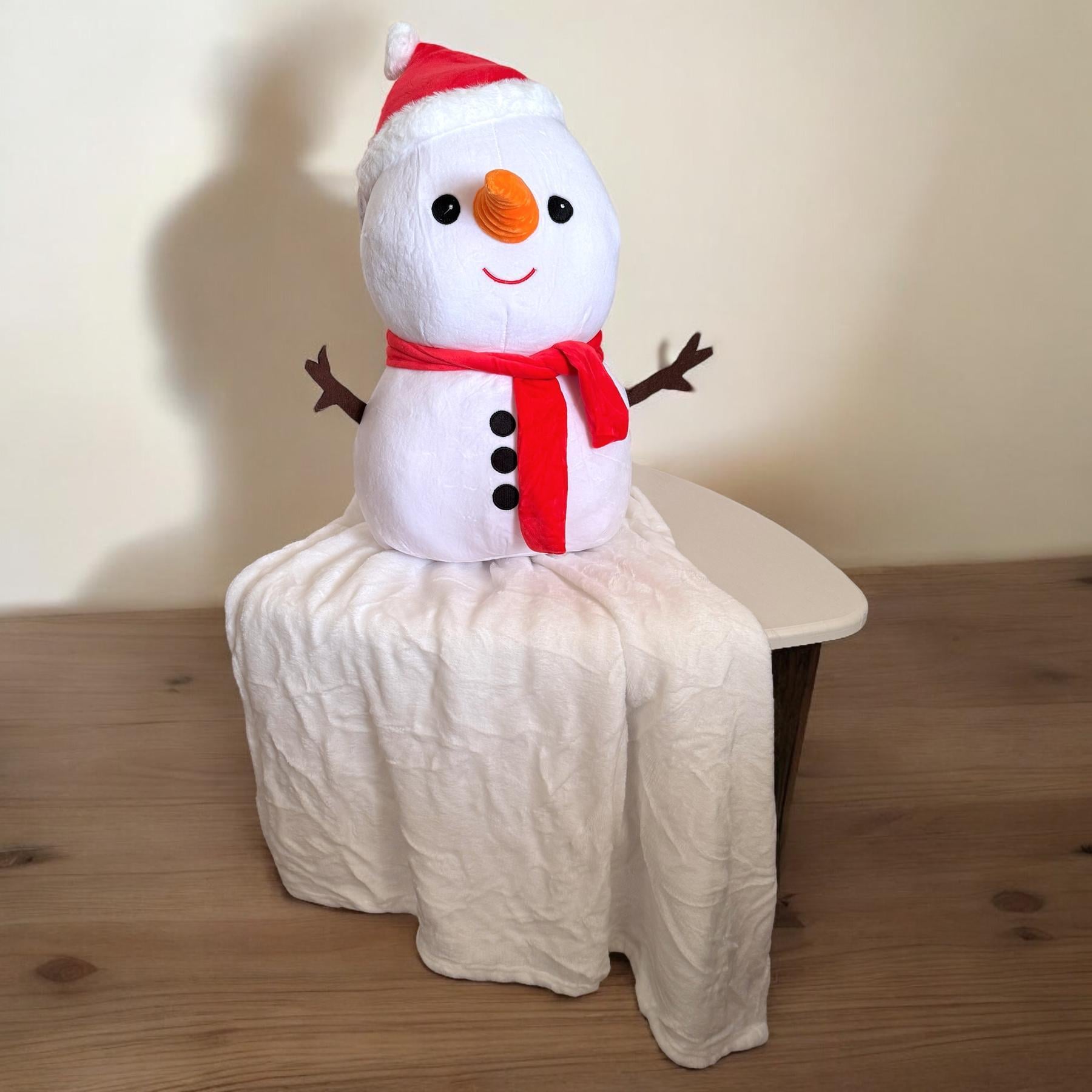 Плед-игрушка Снеговичок микрофибра 110х160 см Белый (21812031) Плед-игрушка Снеговичок микрофибра 110х160 см Белый (21812031)