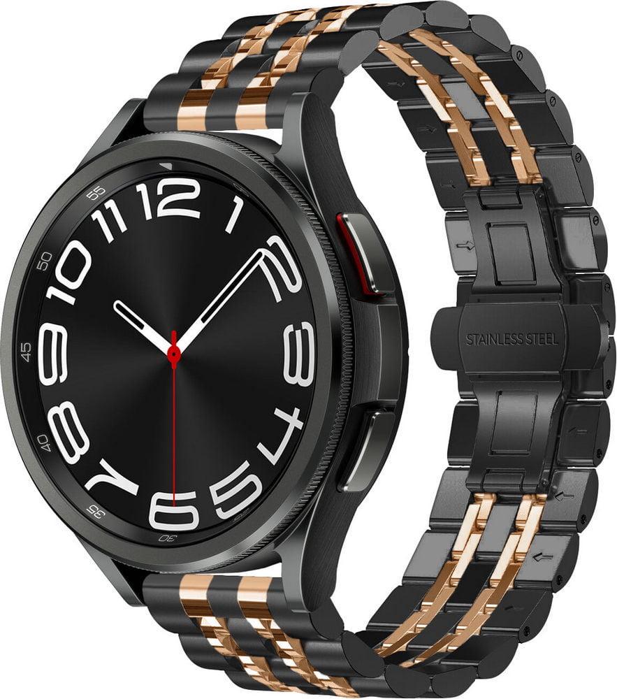 Браслет металлический Spinye Line для Galaxy Watch 6 Classic 47 мм Black Pink (39217-51)