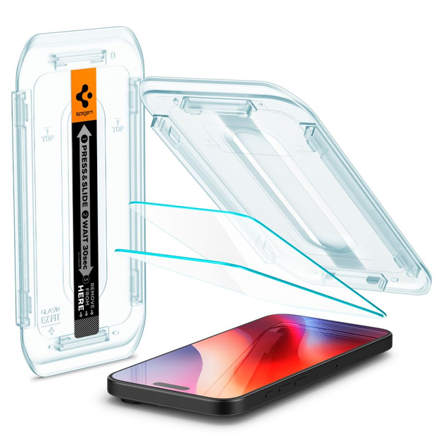 Захисне скло для телефону Spigen EZ FIT GLAS.tR for iPhone 16 Pro Max 1 шт. Clear (AGL07914) - фото 5 Захисне скло для телефону Spigen EZ FIT GLAS.tR for iPhone 16 Pro Max 1 шт. Clear (AGL07914) - фото 5