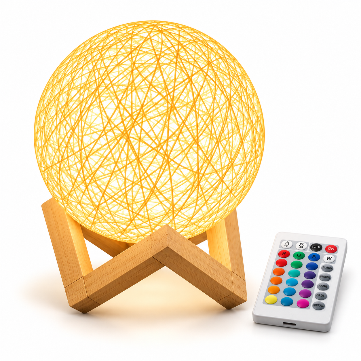 Ночник Луна 3D LED RGB Бежевый (6565)