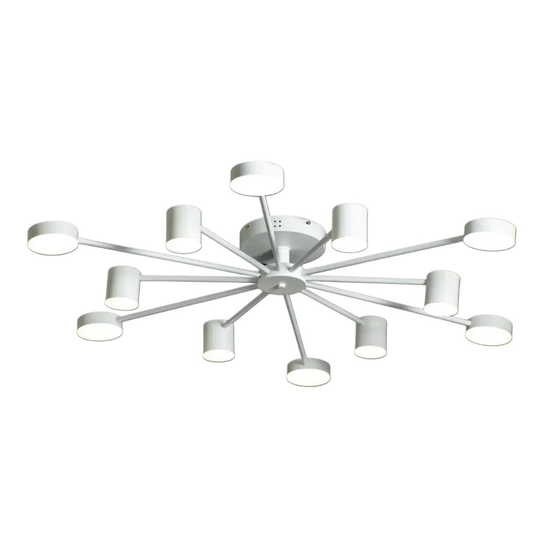 Люстра светодиодная Svet 144W на 12 плафонов 3000-6500К Белый (SY-7800/12 WH)