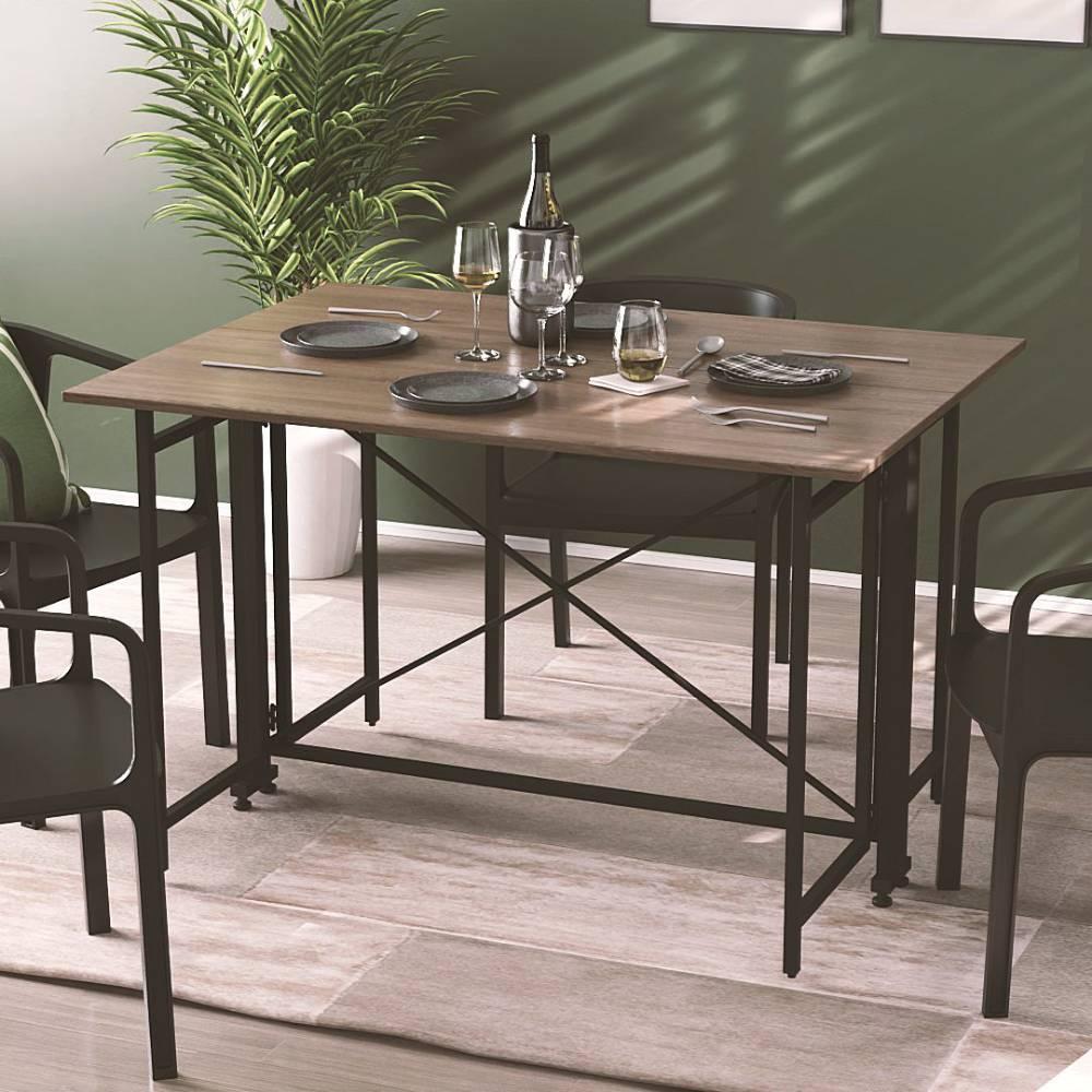 Стіл-книга трансформер Ferrum-decor Оріон 3 метал/ДСП 16 мм 750x1150x880 мм Чорний/Дуб Сонома Трюфель (FRD-105085)