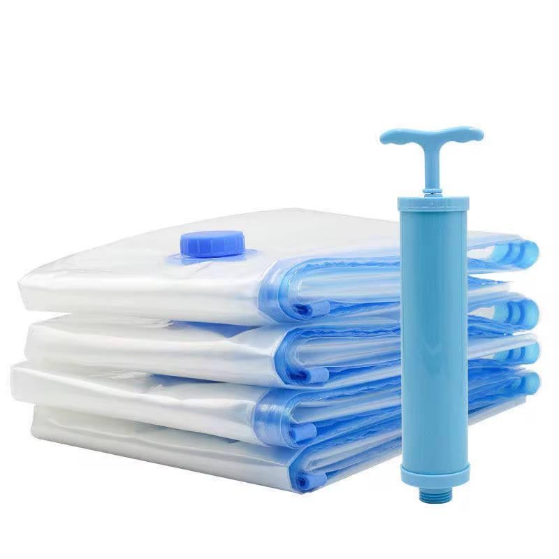 Набор вакуумных пакетов-мешков для одежды с насосом 60х80 см 3 шт.