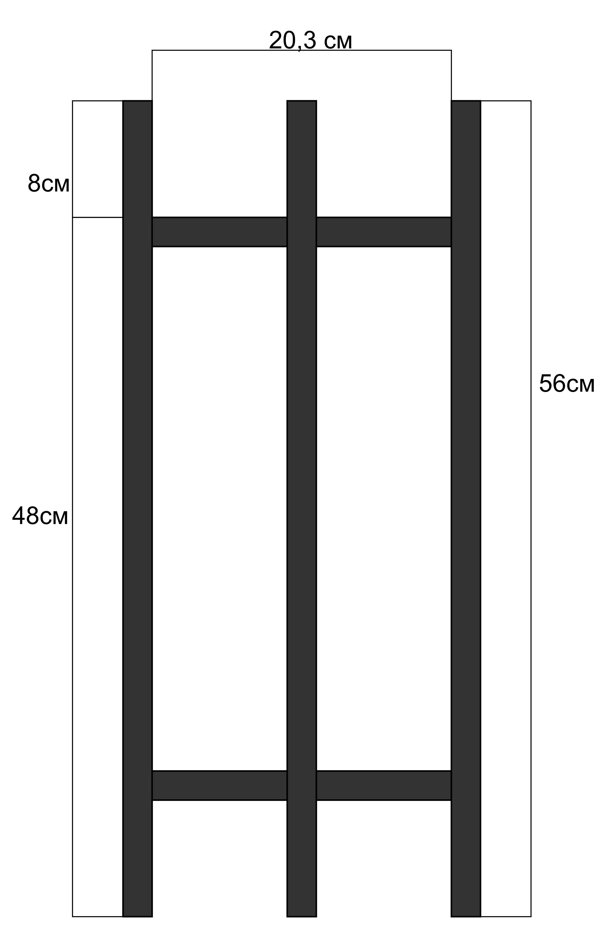 Подставка для вазонов бук под ⌀ 203 мм 560 мм Черный (кв200560ч) - фото 5