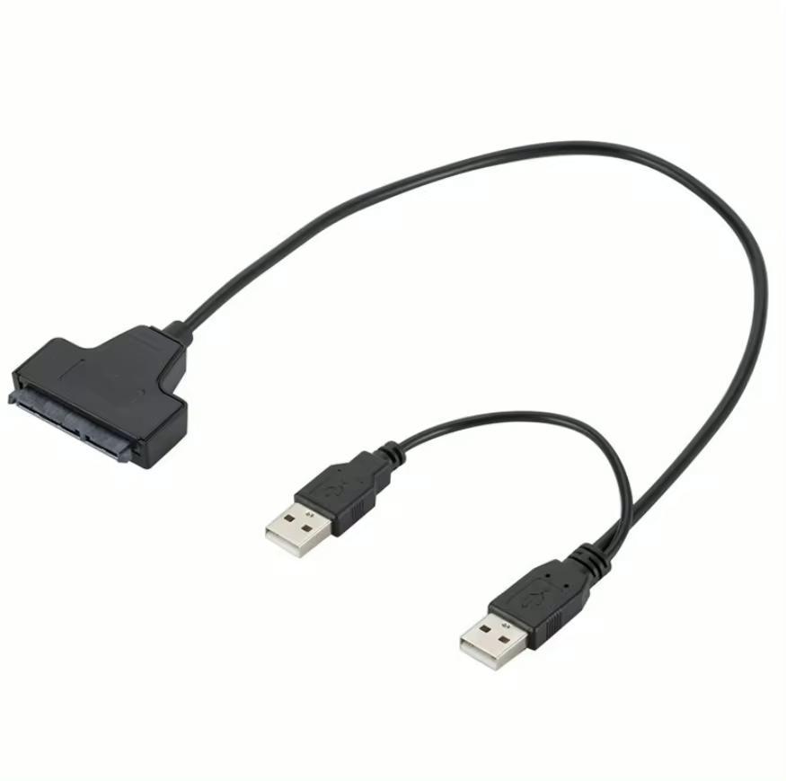Кабель-переходник XON E-Tech MemoryCable 2xUSB 3.0 to SATA 6 Гбит/c 2,5" HDD/SSD дисков Черный (XCA1A23SA1PB 6532) - фото 3