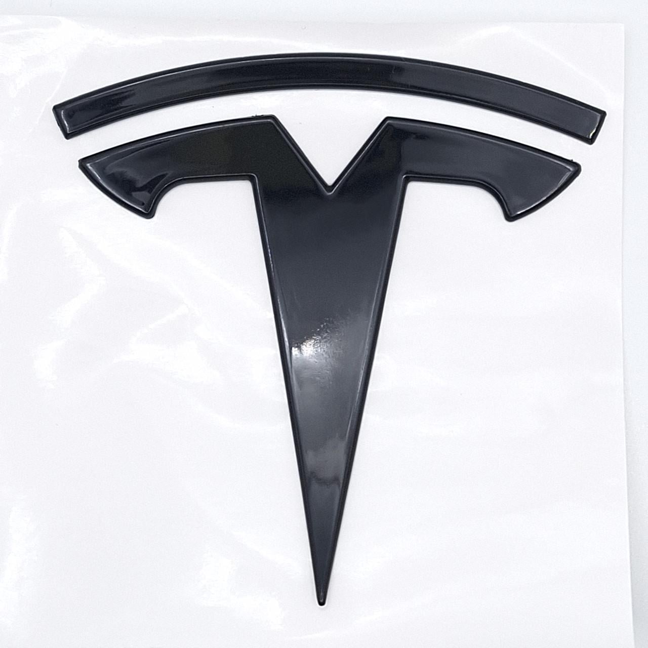 Эмблема Tesla Model Y задняя 8,9х8,7 см Черный глянцевый (2313224506)