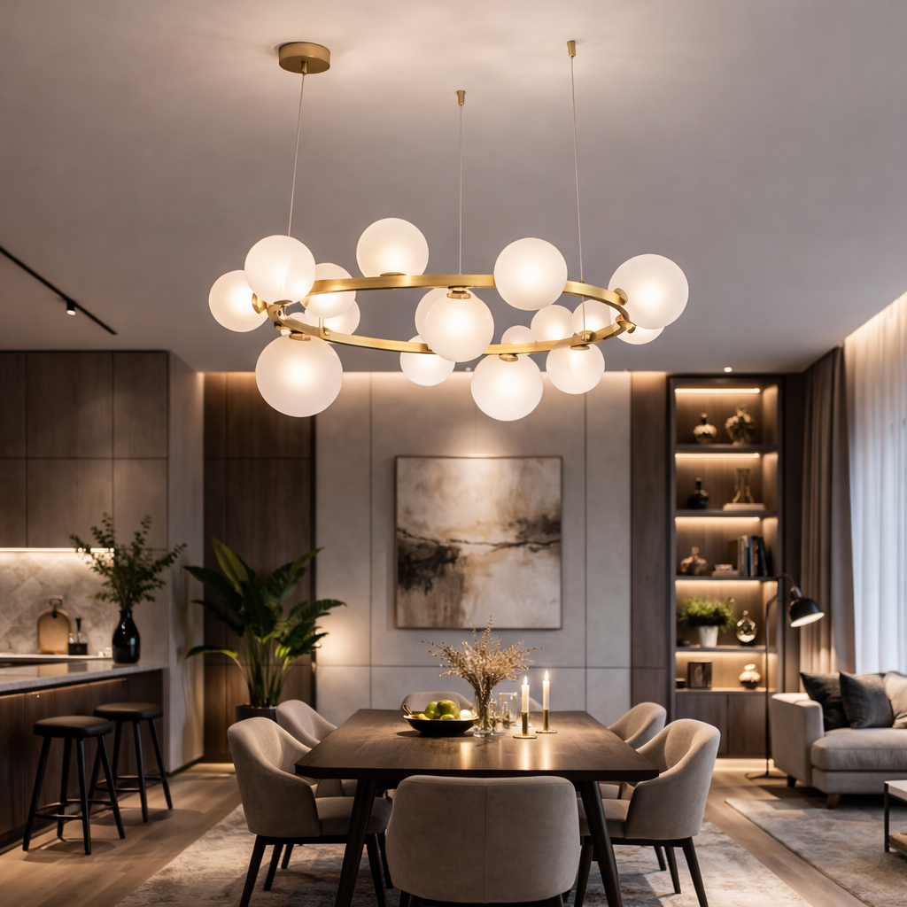 Люстра Atmosfera Nebula G9 220V х 15 шт. (20278/GD+WH)