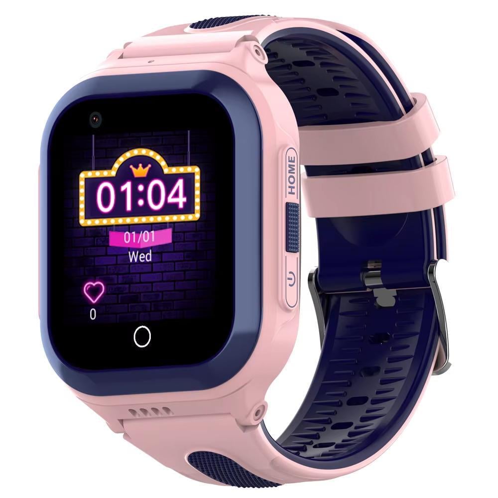Дитячий розумний годинник Lemfo DF70 з GPS, SIM карткою, функцією прослуховування та акумулятором 1000 мАч До 7 днів роботи Рожевий (3453537578)