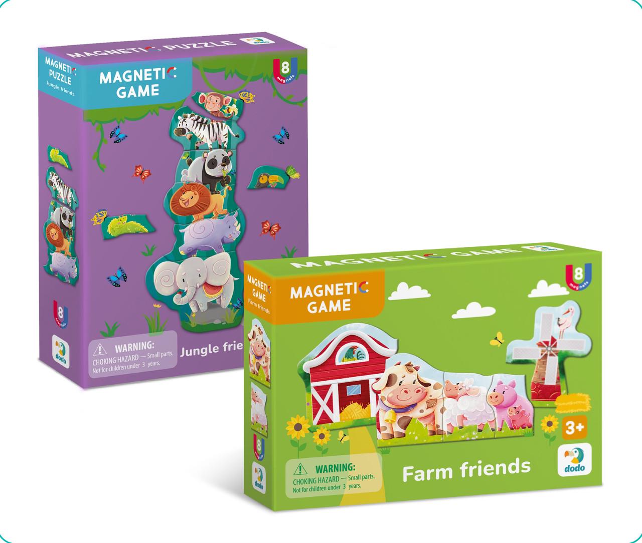Набір магнітних ігор Dodo Тваринки ферми і джунглів (2872514380)