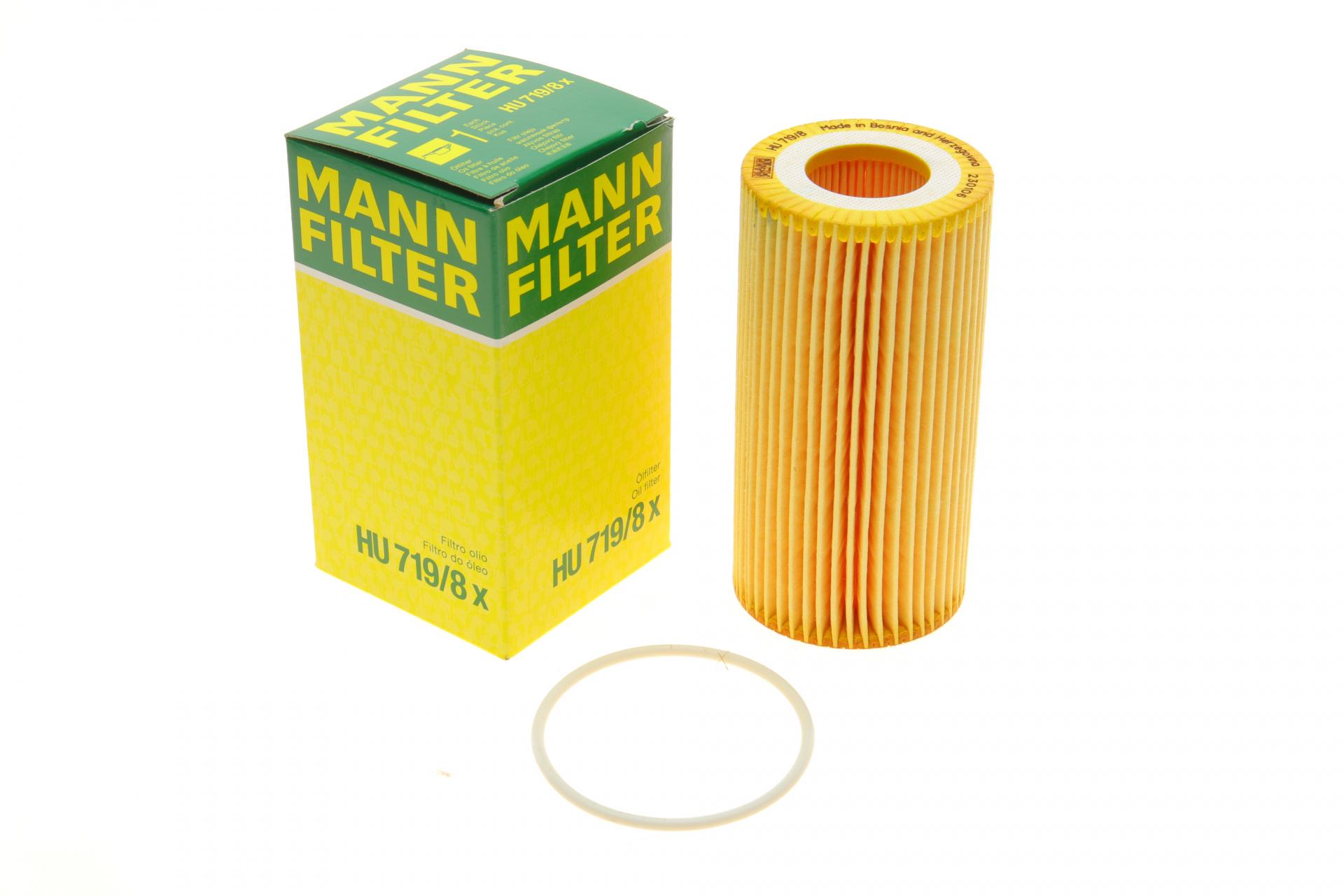 Фильтр масляный Mann-Filter для Ford Focus/Kuga/Mondeo 2,5 ST/RS 05/Volvo C30/C70/S40/S60/V40,V50/V70/CX60/XC 70 02- (HU 719/8 X)