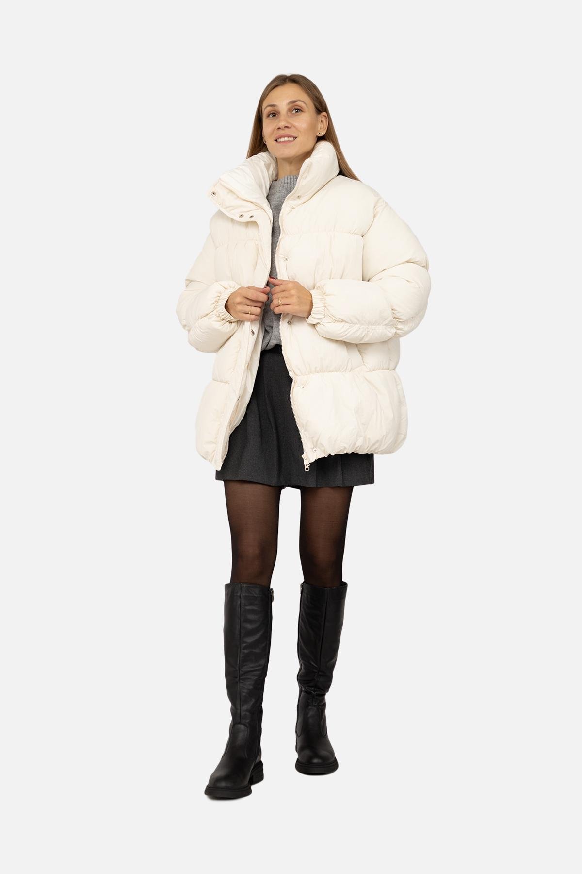 Куртка жіноча молочний р. 48 (SKT001020235) - фото 3 Куртка жіноча молочний р. 48 (SKT001020235) - фото 3