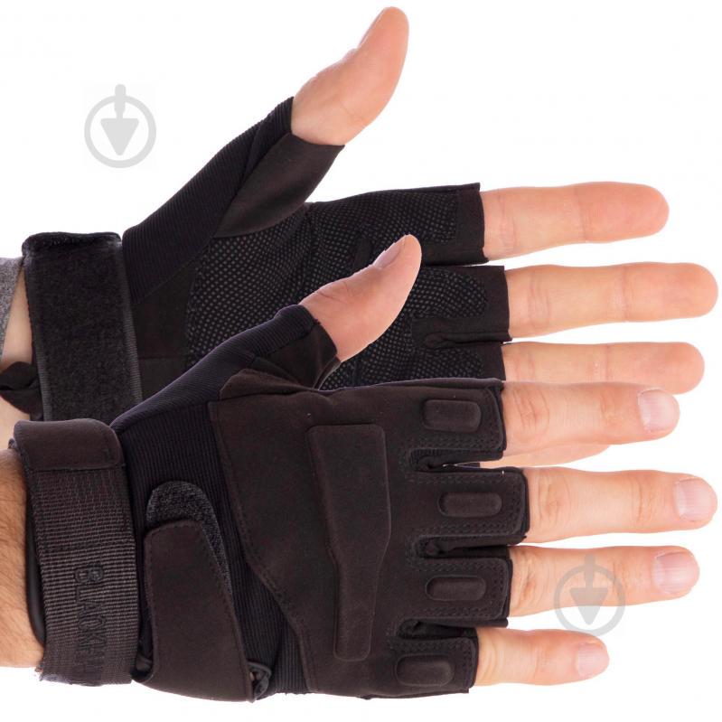 Перчатки армейские с открытыми пальцами BLACKHAWK BC-4380 (р-р L) Черный (PT0162)