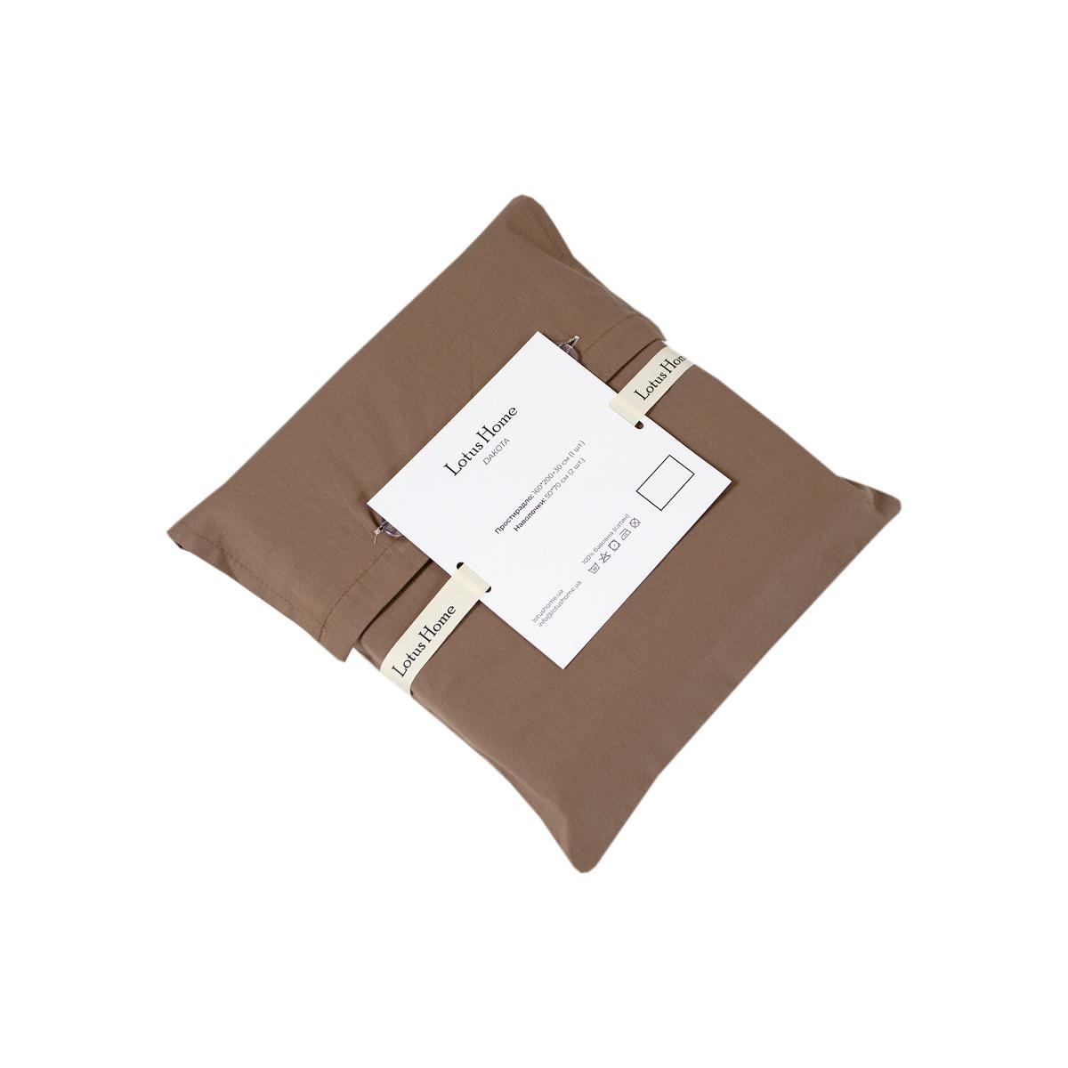 Простынь с наволочками Lotus Home Dakota Modern Premium сатин 240x260 см/50x70 см 2 шт. Кофейный (svt-2000022346405) - фото 3 Простынь с наволочками Lotus Home Dakota Modern Premium сатин 240x260 см/50x70 см 2 шт. Кофейный (svt-2000022346405) - фото 3