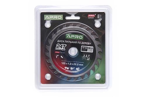 Диск пильный по дереву Apro PRO 125х22,2 мм 24Т (830108)